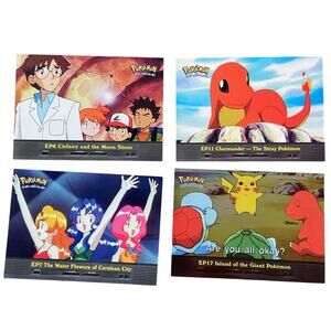 Topps Pokemon Cards Clefairy EP6 Water Flowers EP7 Charmander EP11 Island EP17